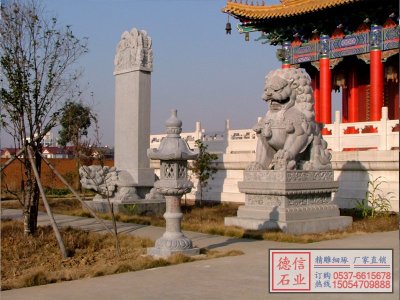 寺院石雕狮子