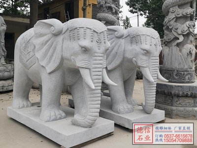 精美石雕大象